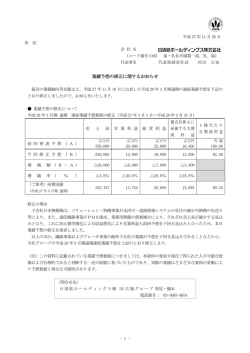 業績予想の修正に関するお知らせ