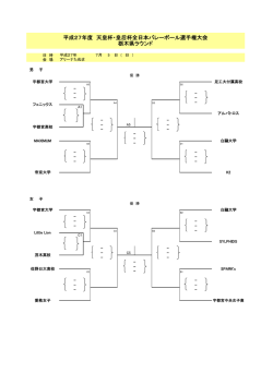 平成27年度 天皇杯・皇后杯全日本バレーボール選手権大会 栃木県