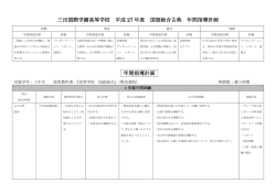 三田国際学園高等学校 平成 27 年度 国語総合古典 年間指導計画 年間