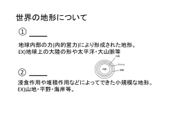 世界の地形について