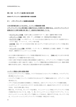 メディアコンテンツ産業の波及効果