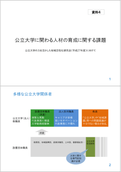 公立大学に関わる人材の育成に関する課題