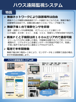 ハウス遠隔監視システムのご紹介（カタログ）