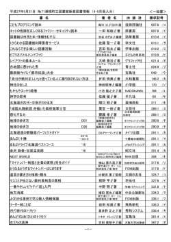 ＜一般書＞ 書 名 著 者 名 出 版 社 請求記号 こどもプログラミング読本