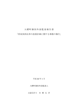 将来負担比率の改善計画に関する事務の執行