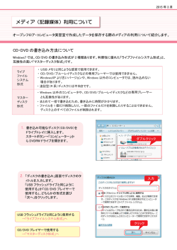 メディア（記録媒体）利用について