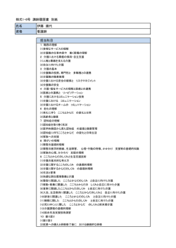 様式1-6号 講師履歴書 別紙 氏名 伊藤 幾代 資格 看護師 担当科目