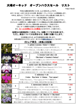 大場オーキッド オープンハウスセール リスト