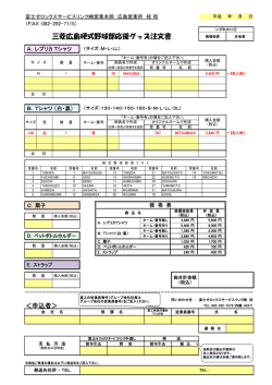 三菱広島硬式野球部応援グッズ注文書