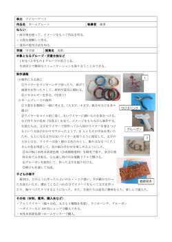 単元 ワイヤーアート 作品名 ネームプレート 執筆者 森多 ねらい ・両手指