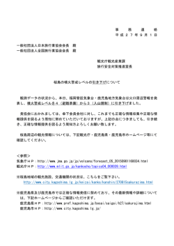 桜島の噴火警戒レベルの引き下げについて