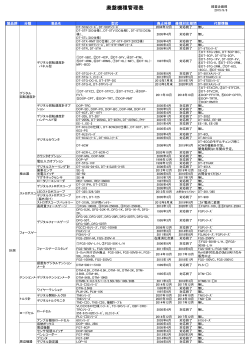 廃盤機種管理表