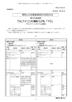 ワルファリンK細粒0.2％「YD」