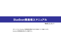 BlueBean簡易導入マニュアル