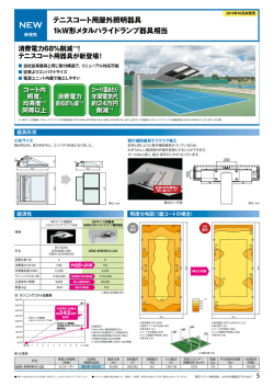 テニスコート用屋外照明器具 1kW形メタルハライドランプ
