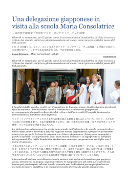 Una delegazione giapponese in visita alla scuola Maria Consolatrice