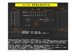 決 勝 2015年 東京都企業秋季大会