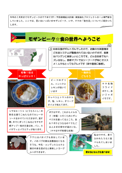 モザンビーク  食の世界へようこそ（2010年5月）PDF/約265KB