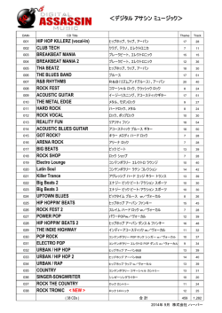 Digital Assassin Music Library CD List ( 40 CDs )