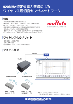 村田製作所 ワイヤレス無線温度監視システム