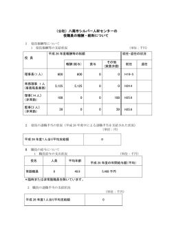 （公社）八尾市シルバー人材センターの 役職員の報酬・給料について 600