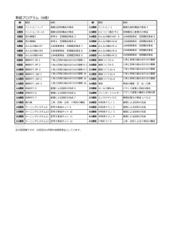 取組プログラム（6歳）