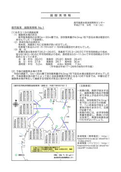 貧 酸 素 情 報 - 鹿児島県 水産技術開発センター
