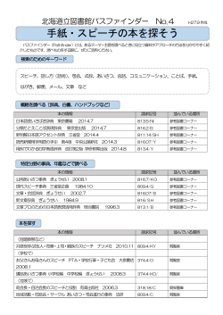 No.4 手紙・スピーチの本を探そう(2015.9) （PDF