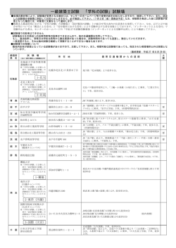 一級建築士試験 「学科の試験」試験場