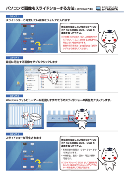 パソコンで画像をスライドショーする方法 [ Windows7 編 ]