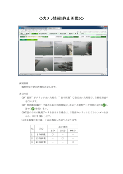 カメラ情報(静止画像)