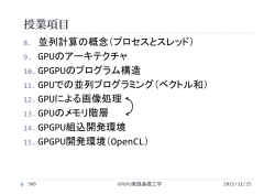 GPUによる画像処理