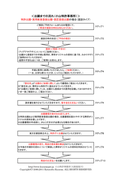 ＜出願までの流れ（小山特許事務所）＞
