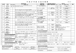 2015年年間予定表 - 高知県軟式野球連盟