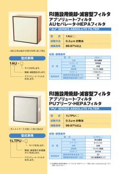 RI施設用焼却・減容型フィルタ RI施設用焼却・減容型フィルタ