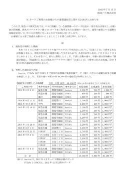 ICカードご利用のお客様からの運賃過収受に関するお詫びと