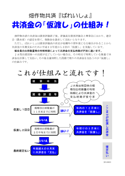 共済金の「仮渡し」の仕組み！ これが仕組みと流れです！