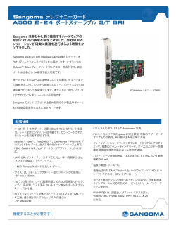 Sangoma テレフォニーカード A500 2 – 24 ポートスケーラブル S/T BRI