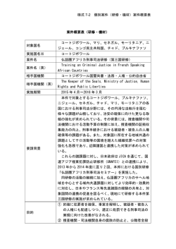 案件概要表 案件概要表