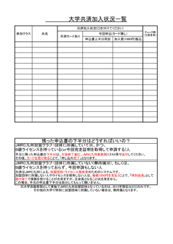 共済加入状況一覧表