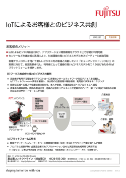 IoTによるお客様とのビジネス共創 - 富士通フォーラム2015