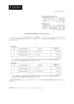 資産の取得及び譲渡の完了に関するお知らせ
