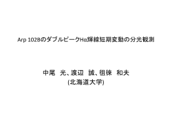 中尾 光、渡辺 誠、徂徠 和夫 (北海道大学)