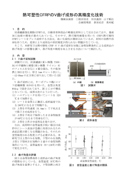 熱可塑性CFRPのV曲げ成形の高精度化技術（PDF:265KB）