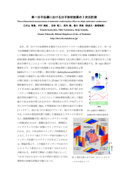 単一分子伝導における分子形状効果の 3 次元計測