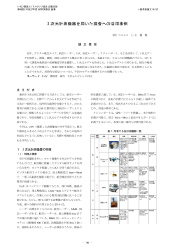 3 次元計測機器を用いた調査への活用事例