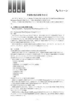 中東欧の電力市場（その2）
