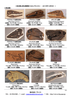 両生類＆爬虫類模型（セカンドキャスト） &ndash; 2015年10月5日 ～ 株式会社