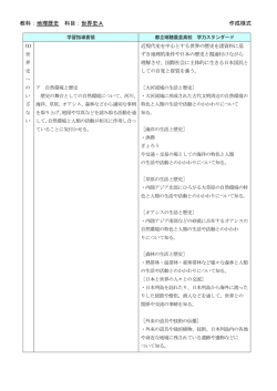 教科：地理歴史 科目：世界史A 作成様式