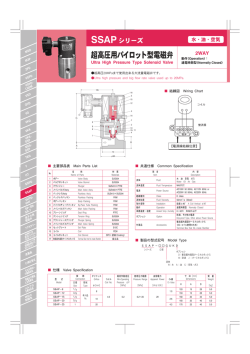 超高圧用パイロット型電磁弁